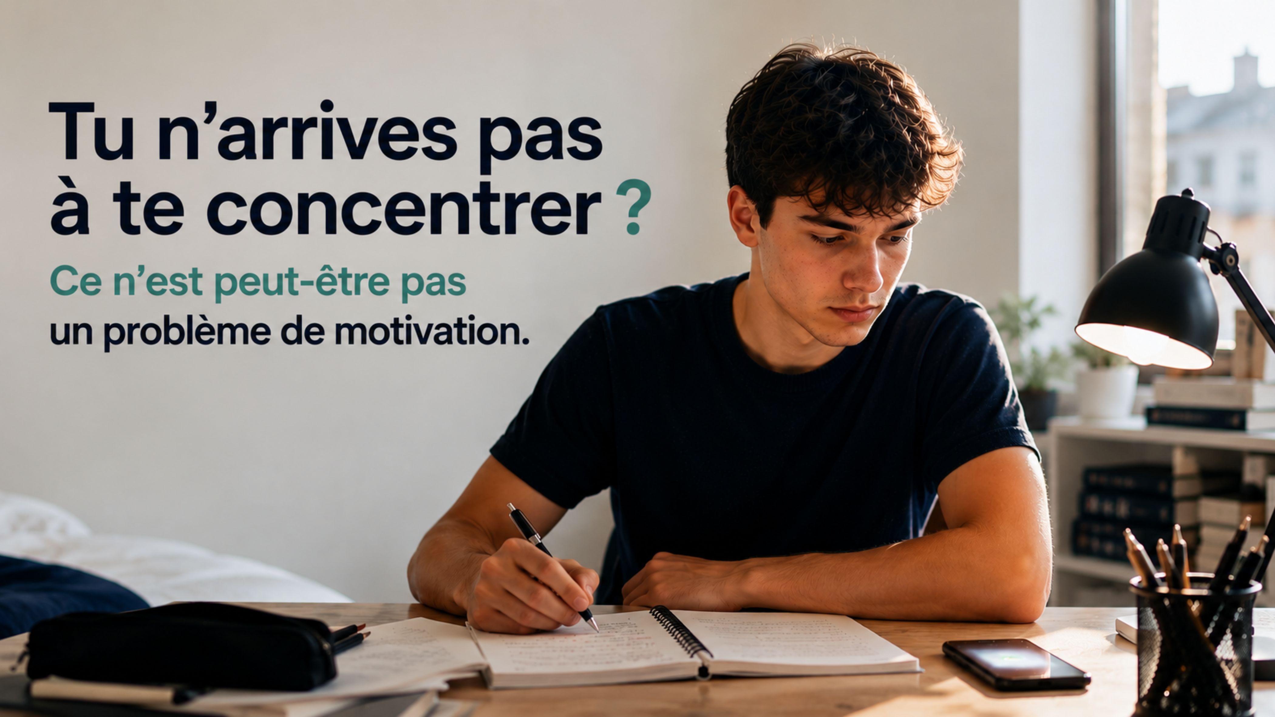 Tu n'arrives pas à te concentrer ? Ce n'est peut-être pas un problème de motivation.